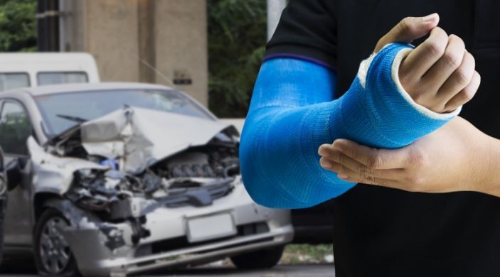 Lesiones por accidente automovilístico.