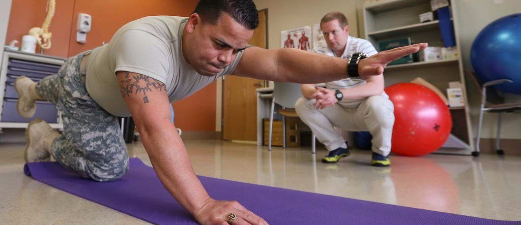 Chiropractic stretches after whiplash injury.