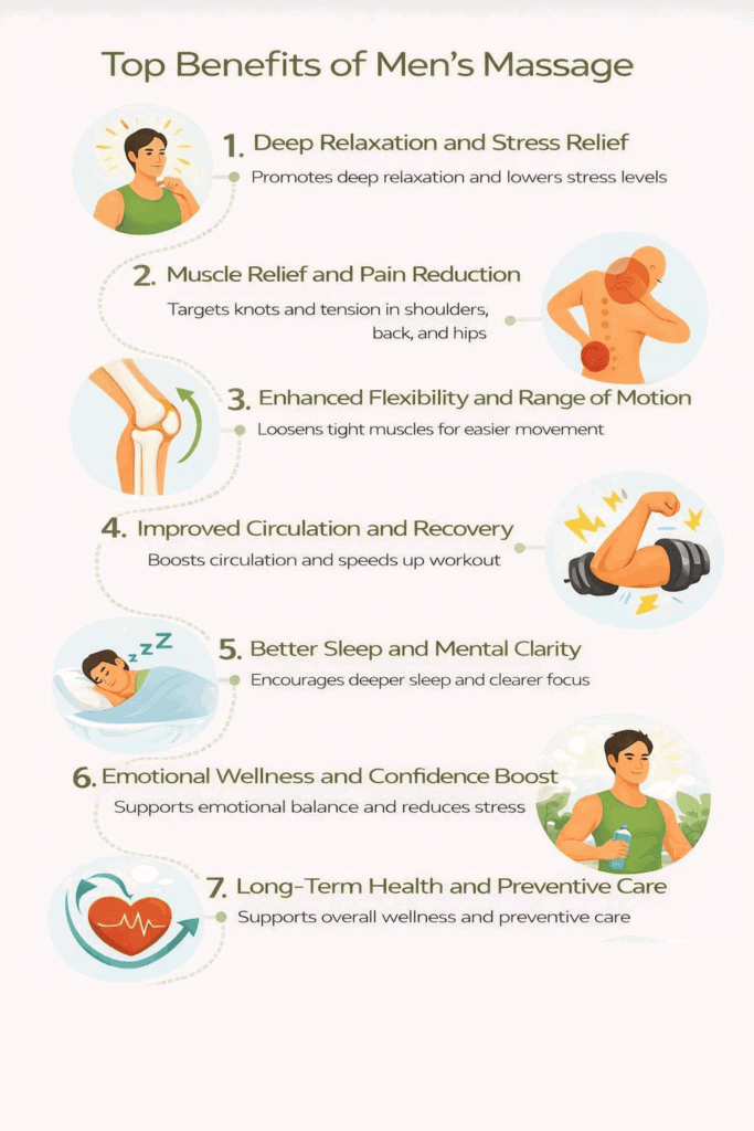 Top 7 Benefits of Men’s Massage